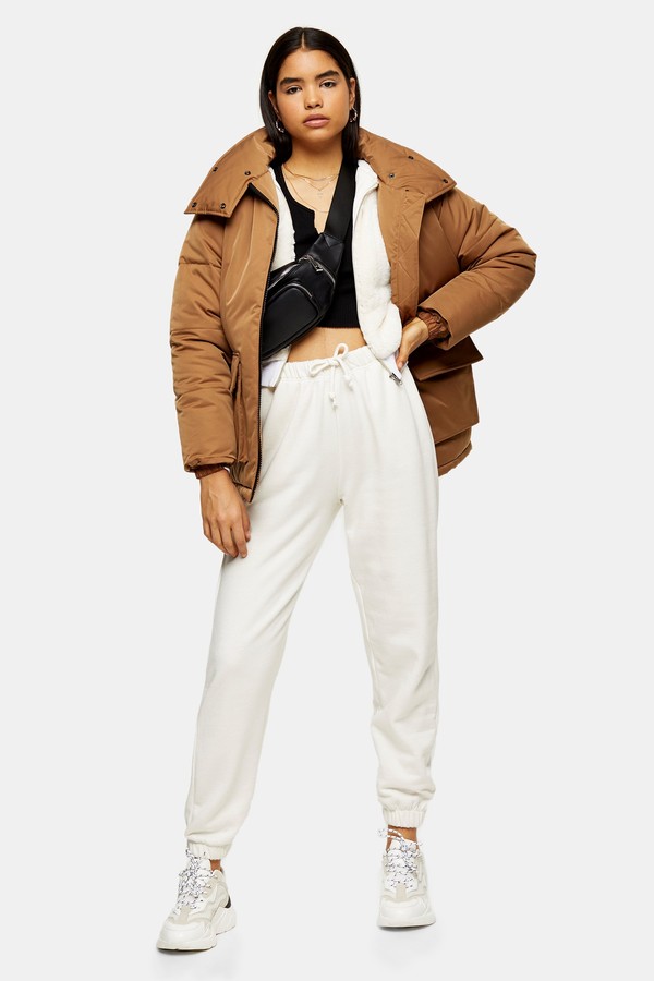 oversized brown puffer