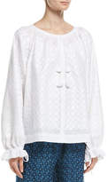 Thumbnail for your product : Vita Kin Embroidered Linen Tie-Cuff Top