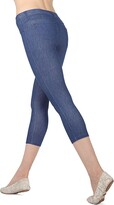 Thumbnail for your product : Me Moi Zipper Cotton-Blend Capri leggings