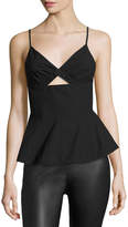 Thumbnail for your product : Alexander Wang T by Sleeveless Shirt W/ Front Keyhole, Black