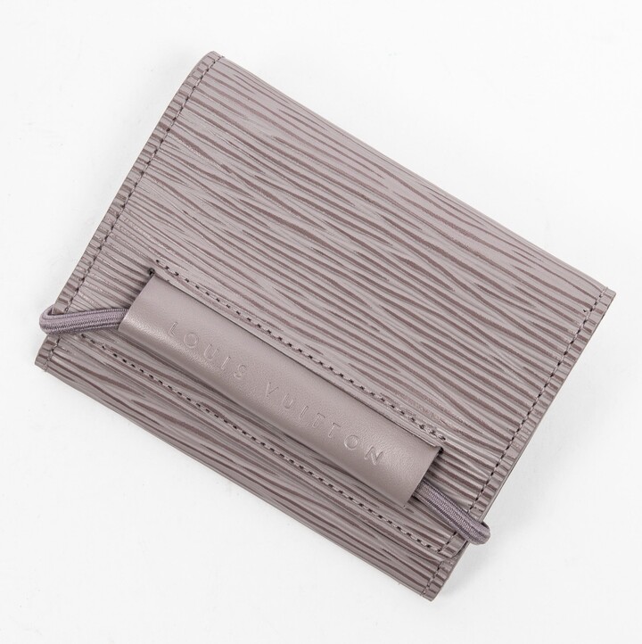 Louis Vuitton Epi leather Elastique wallet Grey/Lavender