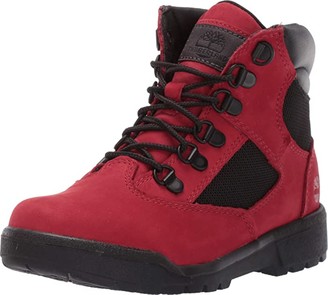 Timberland Kids 6 Fabric/Leather Field Boot (Little Kid) (Red Waterbuck) Boys Shoes