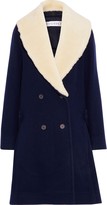 Thumbnail for your product : J.W.Anderson Swing Double-breasted Shearling-trimmed Wool Coat
