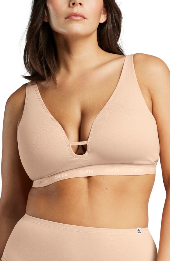 Siella Organic Cotton Plunge Foam Bra