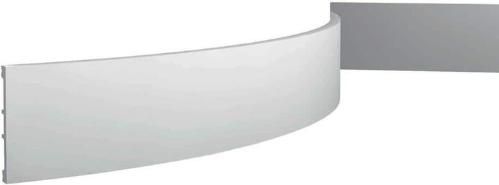 Orac Decor 1/2 in. D x 4 in. W x 78-3/4 in. L Primed White Flexible Polyurethane Baseboard Moulding