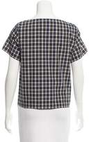 Thumbnail for your product : Suno Plaid Patterned Short Sleeve Top