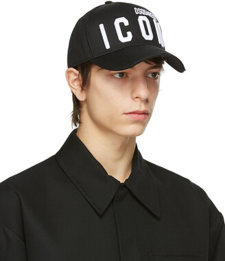DSQUARED2 Black Icon Baseball Cap - ShopStyle Hats