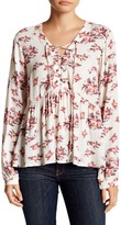Thumbnail for your product : Lush Lace-Up Boho Blouse