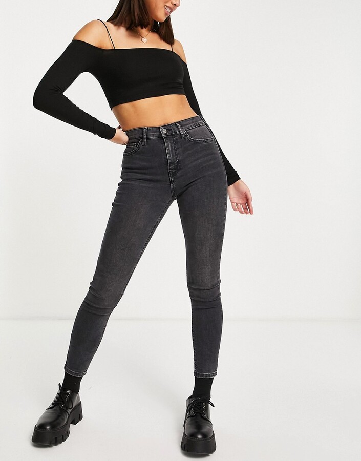 Black Jeans Topshop Jamie High Waisted Skinny Jeans Topshop High