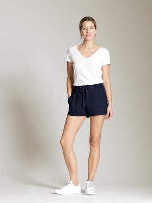 3" Drawstring Utility Shorts in Linen-Cotton