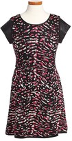 Thumbnail for your product : Jessica Simpson 'Esther' Print Sweater Dress (Big Girls)