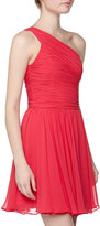 Thumbnail for your product : Halston One-Shoulder Pleated Cocktail Dress, Fuchsia