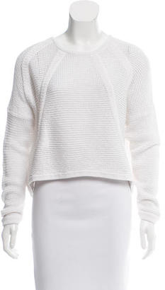 Helmut Lang Open-Knit Cropped Sweater