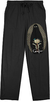 Bioworld Coraline Shadow Womens Plush Pajama Pants
