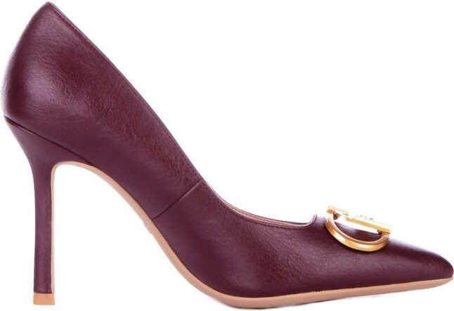 Liu Jo Maxi Logo Plaque Pointed Toe Pumps