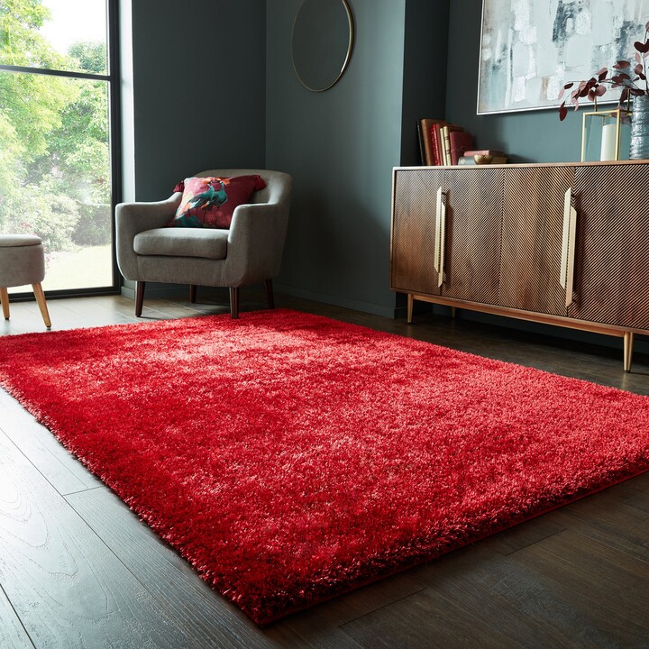 Dunelm Indulgence Shaggy Rug Indulgence Ruby Red ShopStyle