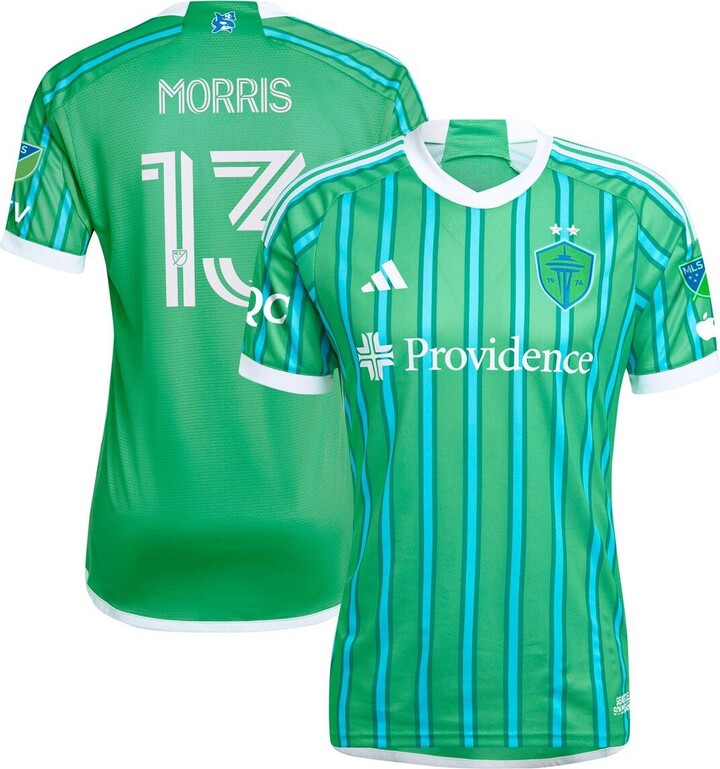 adidas Men's Jordan Morris Green Seattle Sounders Fc 2024 The Anniversary Kit Authentic Player Jersey