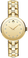 Thumbnail for your product : Movado Diamond & 18K Goldplated Stainless Steel Bracelet Watch