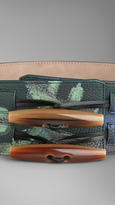 Thumbnail for your product : Burberry Hand-Painted Grainy Leather Waist Belt