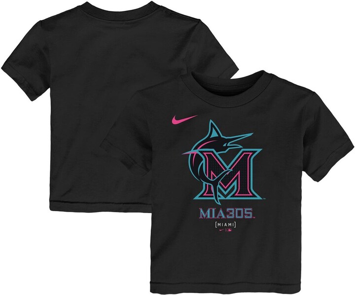 Nike Toddler Black Miami Marlins 2025 City Connect Logo T-Shirt