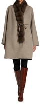 Thumbnail for your product : The Fur Salon Manzoni 24 For Sectioned Sable Fur-Collar Cashmere & Wool Coat