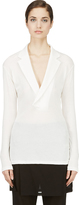 Thumbnail for your product : Yohji Yamamoto Ivory Tailored Collar Blouse