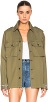 Thumbnail for your product : Saint Laurent Oversized Military Studded Jacket