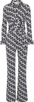 dvf michele silk jersey jumpsuit
