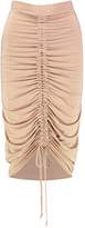 Thumbnail for your product : boohoo Ruched Drawstring Midi Skirt