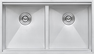 Ruvati 30-inch Workstation Ledge 50/50 Double Bowl Undermount 16 Gauge Stainless Steel Kitchen Sink
