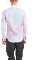 Thumbnail for your product : Simon Spurr Cricket Barrel Shirt in Salmon Stripe