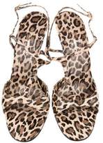 Thumbnail for your product : Dolce & Gabbana Animal Print Ankle Strap Sandals