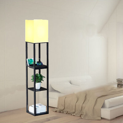 Modern Dimmable Solid Wood Standing Lamp