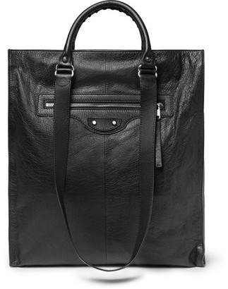 Balenciaga Arena Textured-Leather Tote Bag