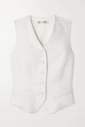 Chloé + Atelier Jolie Textured-silk Vest - White - ShopStyle