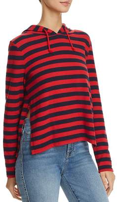 Generation Love Sid Side-Slit Striped Hooded Sweatshirt