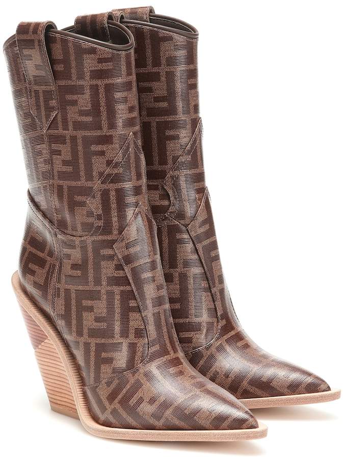 fendi silver cowboy boots