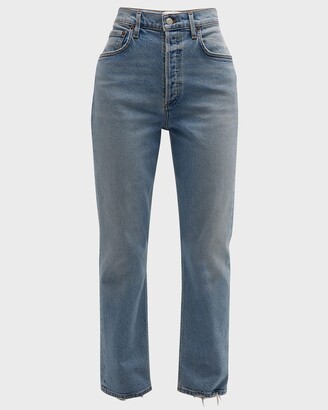 AGOLDE Riley Slim Straight Cropped Jeans
