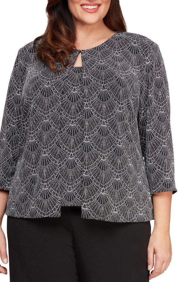 alex evening plus tops