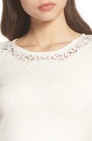 Thumbnail for your product : Eliza J Lace Overlay Sweater Dress