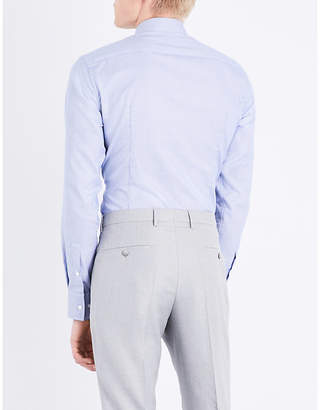 BOSS Micro-weave slim-fit cotton shirt