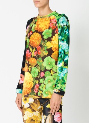 Richard Quinn Floral Fitted Top