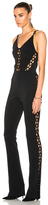 Thumbnail for your product : David Koma Chain Lace Inserts Jumpsuit in Black.