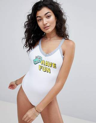 RVCA Real Talk One Piece Swimsuit