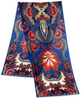 Thumbnail for your product : Roberto Cavalli Psychedelic Tapestry Print Silk Scarf