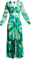 Thumbnail for your product : Pinko Costantino Tie-Dye Button-Front Belted Maxi Dress