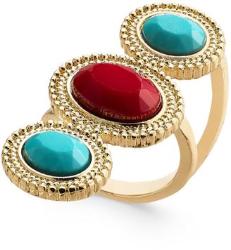 Thalia Sodi Gold-Tone Red and Blue Stone Ring, Created for Macy's