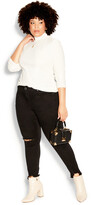 Thumbnail for your product : City Chic Turtle Neck Top - ivory