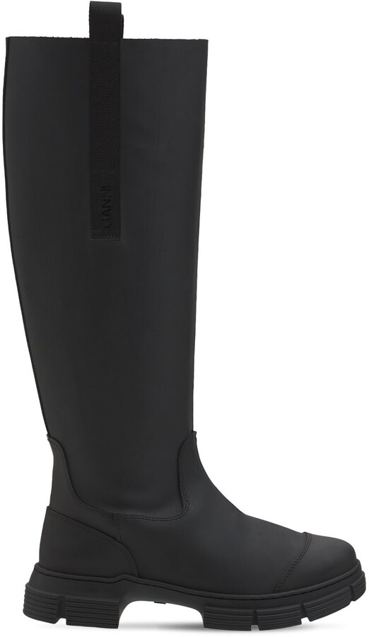Ganni 45mm Tall Rubber Rain Boots ShopStyle