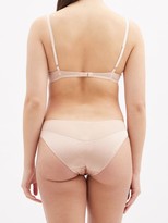 Thumbnail for your product : Araks Aaron Silk-blend Chiffon And Satin Briefs - Beige